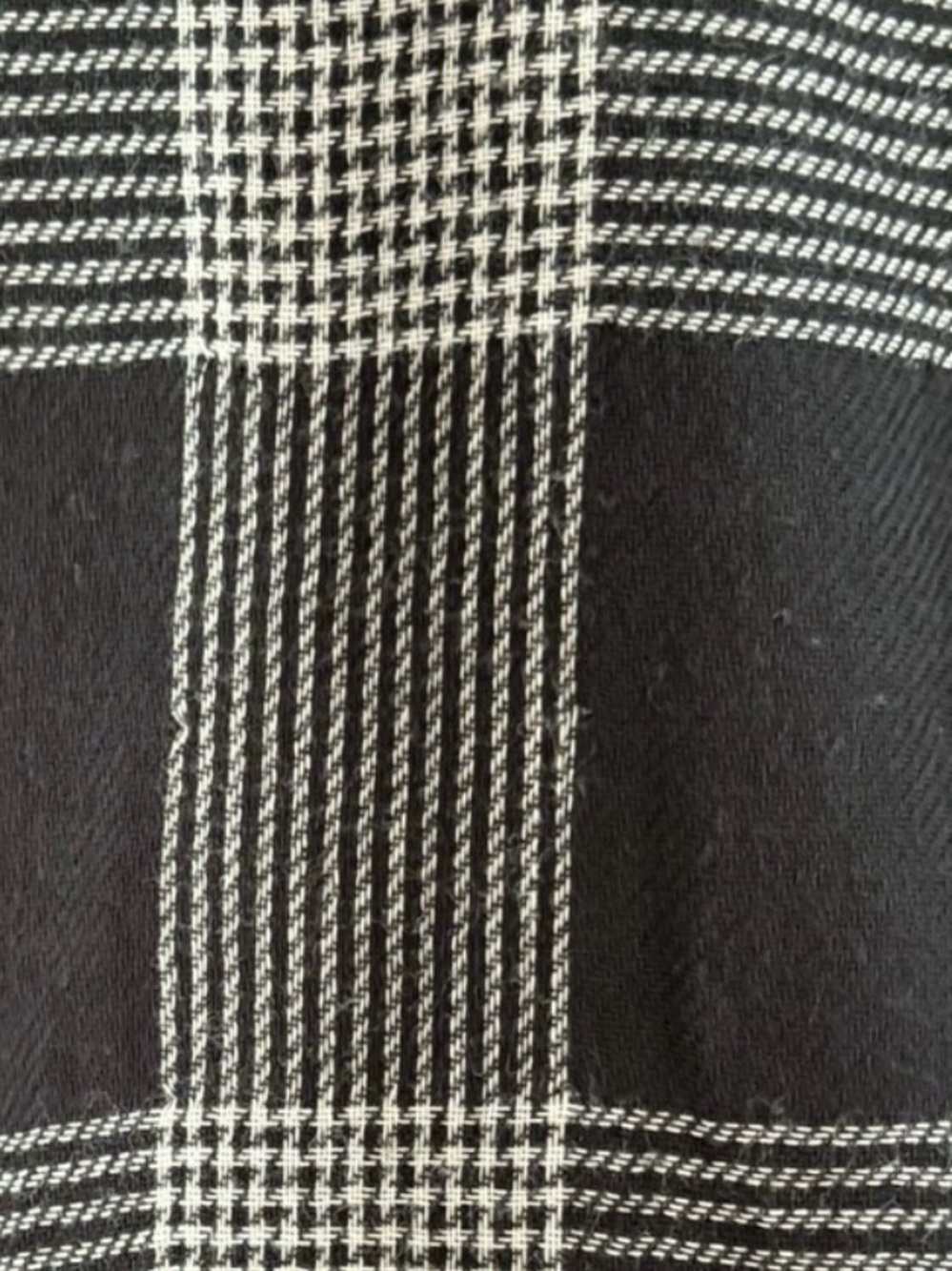 Madewell Boheme Popover Hayden Plaid Black
 & Gray Peasant Top S - Picture 5 of 6